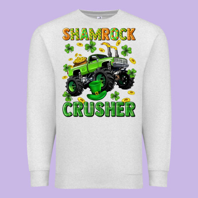 St Patricks Shamrock Crusher Premium Sweatshirt Designed By Neo Western