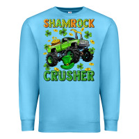 Ocean Blue st patricks shamrock crusher Premium Sweatshirt - Neo Western