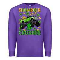 Purple st patricks shamrock crusher Premium Sweatshirt - Neo Western