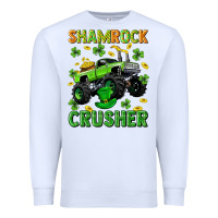 White st patricks shamrock crusher Premium Sweatshirt - Neo Western