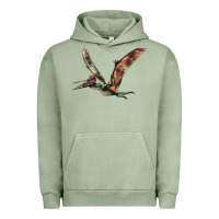 Pigment Oil Green Pteranodon Urban Hoodie - LillyAllenDesigns