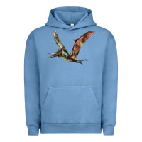 Pigment Pebble Blue Pteranodon Urban Hoodie - LillyAllenDesigns