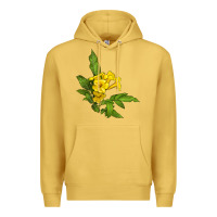 Antique Gold yellow elder flower Premium Hoodie - LillyAllenDesigns