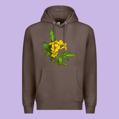 Yellow Elder Flower Premium Hoodie Designed By Lillyallendesigns