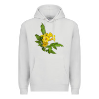Dove Grey yellow elder flower Premium Hoodie - LillyAllenDesigns