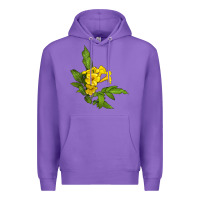Purple yellow elder flower Premium Hoodie - LillyAllenDesigns