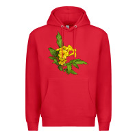 Red yellow elder flower Premium Hoodie - LillyAllenDesigns
