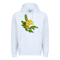 White yellow elder flower Premium Hoodie - LillyAllenDesigns