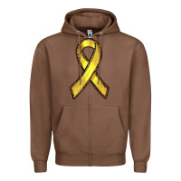 Chestnut Gold Cancer ribbon Zipper Hoodie - RanaPortraitStore