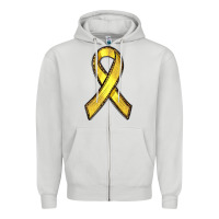 Dove Grey Gold Cancer ribbon Zipper Hoodie - RanaPortraitStore
