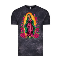 Cloud Black our lady of guadalupe Vintage Tee - Artiststas