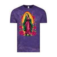 Cloud Purple our lady of guadalupe Vintage Tee - Artiststas