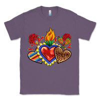 Lavender Sacred heart with leopard and serape heart Classic Tee - RanaPortraitStore