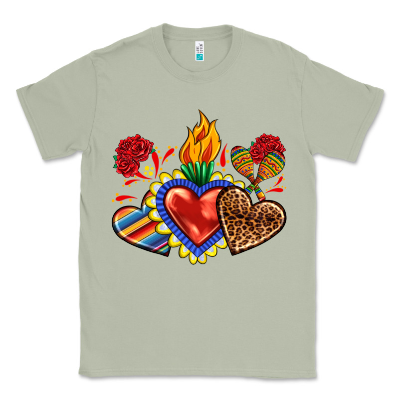 Sacred Heart With Leopard And Serape Heart Classic Tee by RanaPortraitStore | Teevron