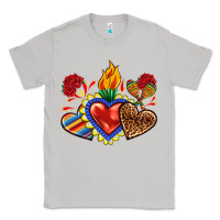 Moon Dust Sacred heart with leopard and serape heart Classic Tee - RanaPortraitStore