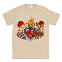 Mushroom Sacred heart with leopard and serape heart Classic Tee - RanaPortraitStore