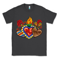 Smoke Sacred heart with leopard and serape heart Classic Tee - RanaPortraitStore