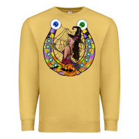 Antique Gold Halloween Horseshoe Premium Sweatshirt - CowhideDigitalArt