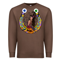 Chestnut Halloween Horseshoe Premium Sweatshirt - CowhideDigitalArt