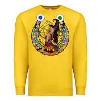 Lemon Halloween Horseshoe Premium Sweatshirt - CowhideDigitalArt