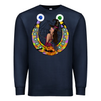 Navy Halloween Horseshoe Premium Sweatshirt - CowhideDigitalArt