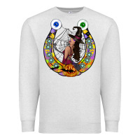 Oatmeal Heather Halloween Horseshoe Premium Sweatshirt - CowhideDigitalArt
