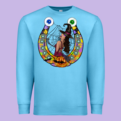 Halloween Horseshoe Premium Sweatshirt Designed By Cowhidedigitalart