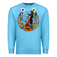 Ocean Blue Halloween Horseshoe Premium Sweatshirt - CowhideDigitalArt