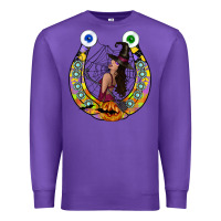 Purple Halloween Horseshoe Premium Sweatshirt - CowhideDigitalArt