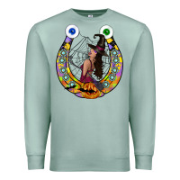 Seafoam Halloween Horseshoe Premium Sweatshirt - CowhideDigitalArt