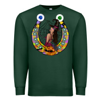 Sports Green Halloween Horseshoe Premium Sweatshirt - CowhideDigitalArt