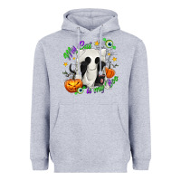 Heather Grey My Cat Is My Boo Heavyweight Hoodie - texasbilliewilder