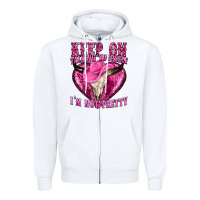 White keep on talking yourself im not pretty western Zipper Hoodie - texasbilliewilder