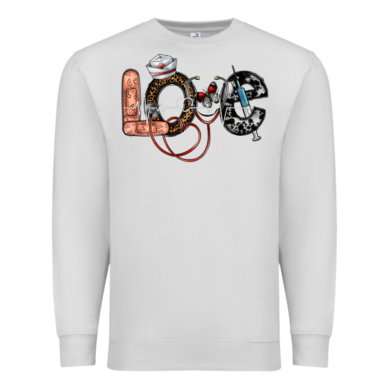 Love Nurse Premium Sweatshirt by SublimationCraftShop | Teevron