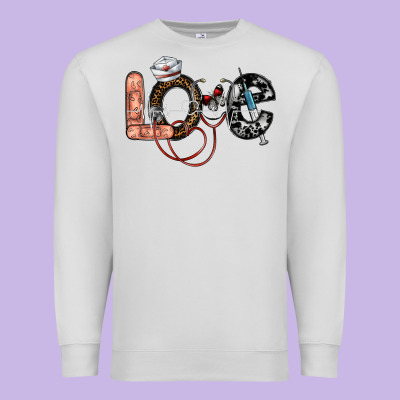 Love Nurse Premium Sweatshirt Designed By Sublimationcraftshop