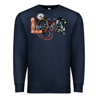 Navy love nurse Premium Sweatshirt - SublimationCraftShop