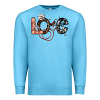 Ocean Blue love nurse Premium Sweatshirt - SublimationCraftShop