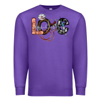 Purple love nurse Premium Sweatshirt - SublimationCraftShop