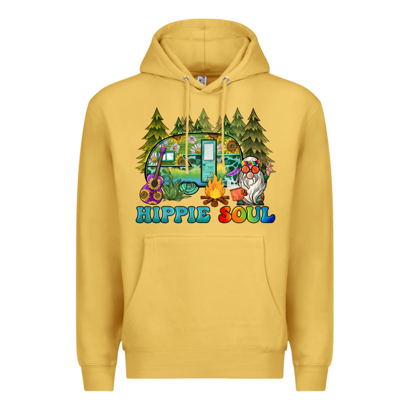 Hippie Soul Camping Premium Hoodie by BarkalooDesign | Teevron