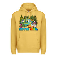 Antique Gold hippie soul camping Premium Hoodie - BarkalooDesign
