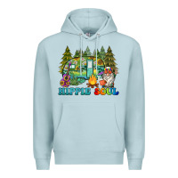 Blue Mist hippie soul camping Premium Hoodie - BarkalooDesign