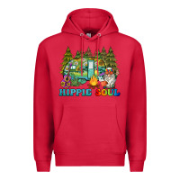 Cardinal hippie soul camping Premium Hoodie - BarkalooDesign