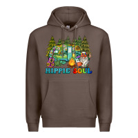 Coffee hippie soul camping Premium Hoodie - BarkalooDesign
