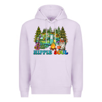 Lilac hippie soul camping Premium Hoodie - BarkalooDesign