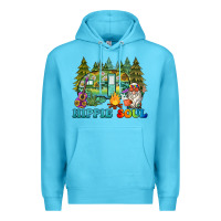 Ocean Blue hippie soul camping Premium Hoodie - BarkalooDesign