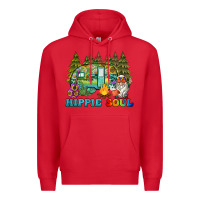 Red hippie soul camping Premium Hoodie - BarkalooDesign