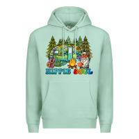 Seafoam hippie soul camping Premium Hoodie - BarkalooDesign
