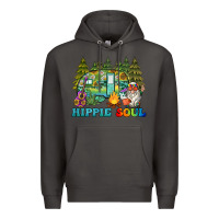 Smoke hippie soul camping Premium Hoodie - BarkalooDesign