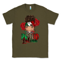 Army Green Proud Latina messy bun Classic Tee - RanaPortraitStore