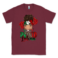 Burgundy Proud Latina messy bun Classic Tee - RanaPortraitStore